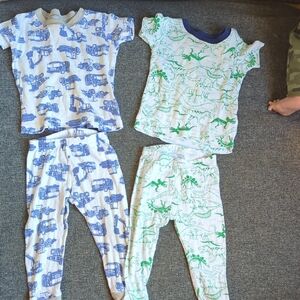 Carter's White and Blue Truck Pajama Set
